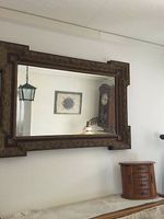 Miroir ancien cadre bois travaillé