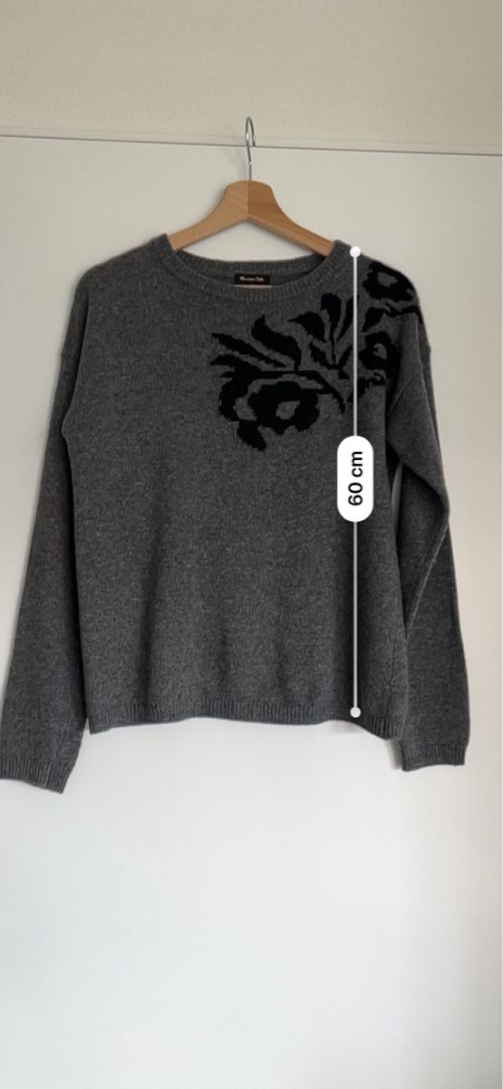 Massimo Dutti Maglioni & Felpe: Pull Gris Massimo Dutti avec Motif Floral. – Usato da Morges venduto da Igp10 3