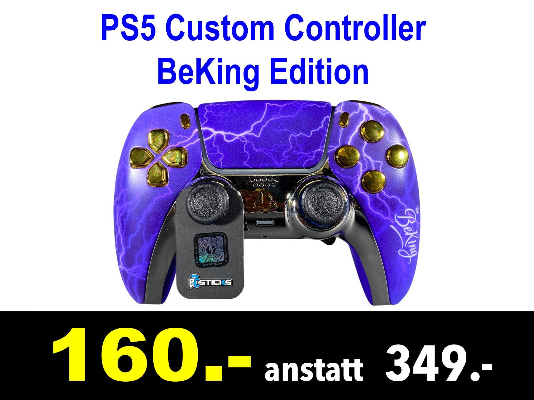 Controller: 🔴  PS5 Custom Controller BeKing Edition /097C – Neu und originalverpackt aus Zürich von LUIS-B