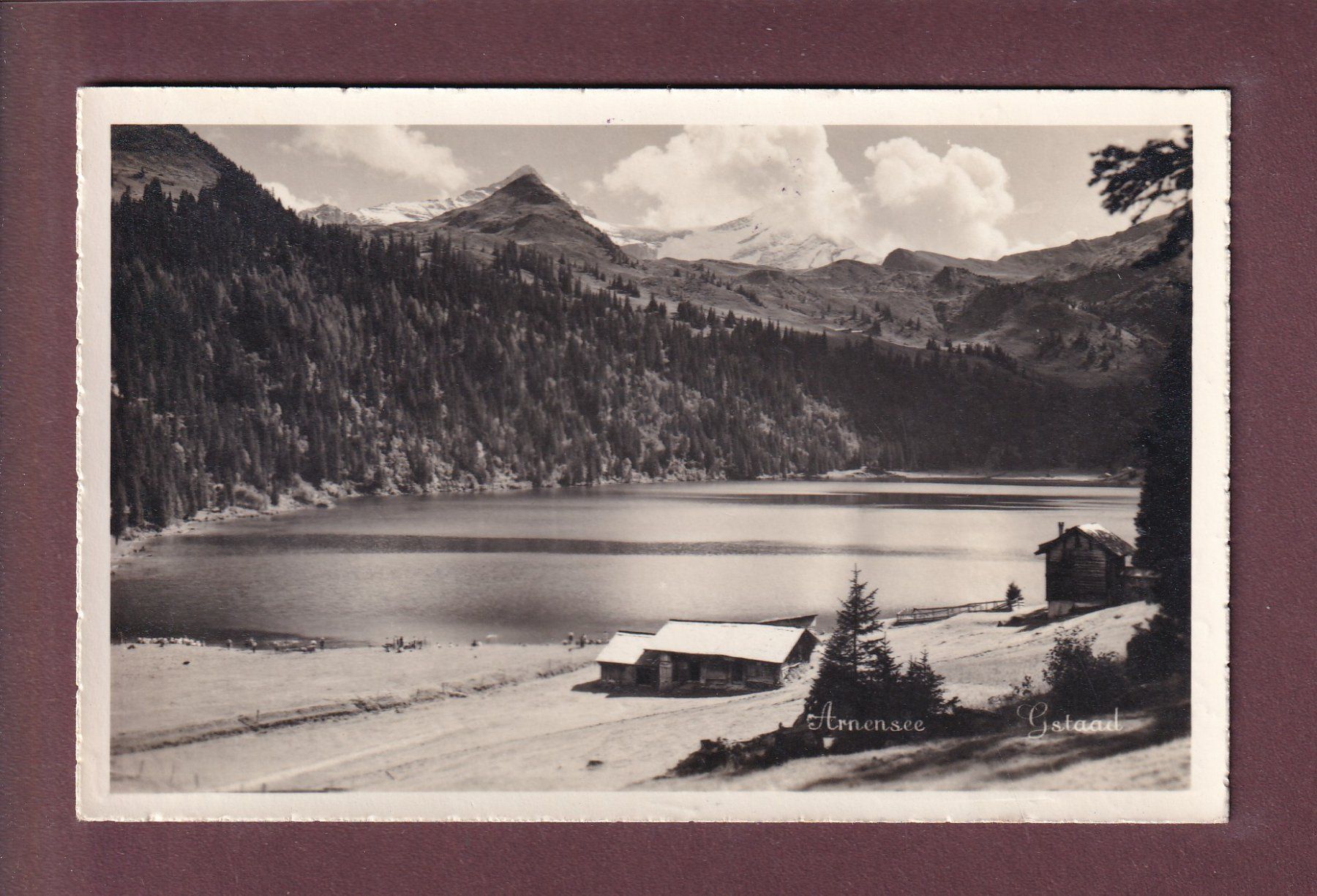 Ansichtskarten: ARNENSEE bei Gstaad - 1938 – Gebraucht aus Pully von nicecards