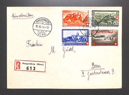 1944 Satzbrief Pro Patria Einschreiben RINGGENBERG (BERN)