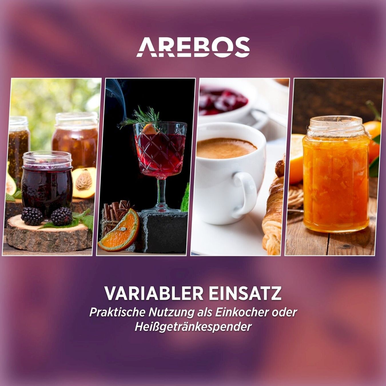 Elettrodomestici da cucina: AREBOS Einkochautomat 28 L Rot – Nuovo e nell'imballaggio originale da Bottighofen venduto da zaap 6