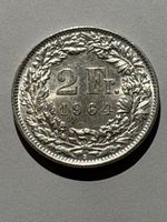 2 Fr. Münze Helvetia 1964 Silber-Optik, tolles Sammlerstück!