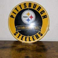 🏈 NFL Pittsburgh Steelers Schild (Ø30cm) Lizenziert & OVP)