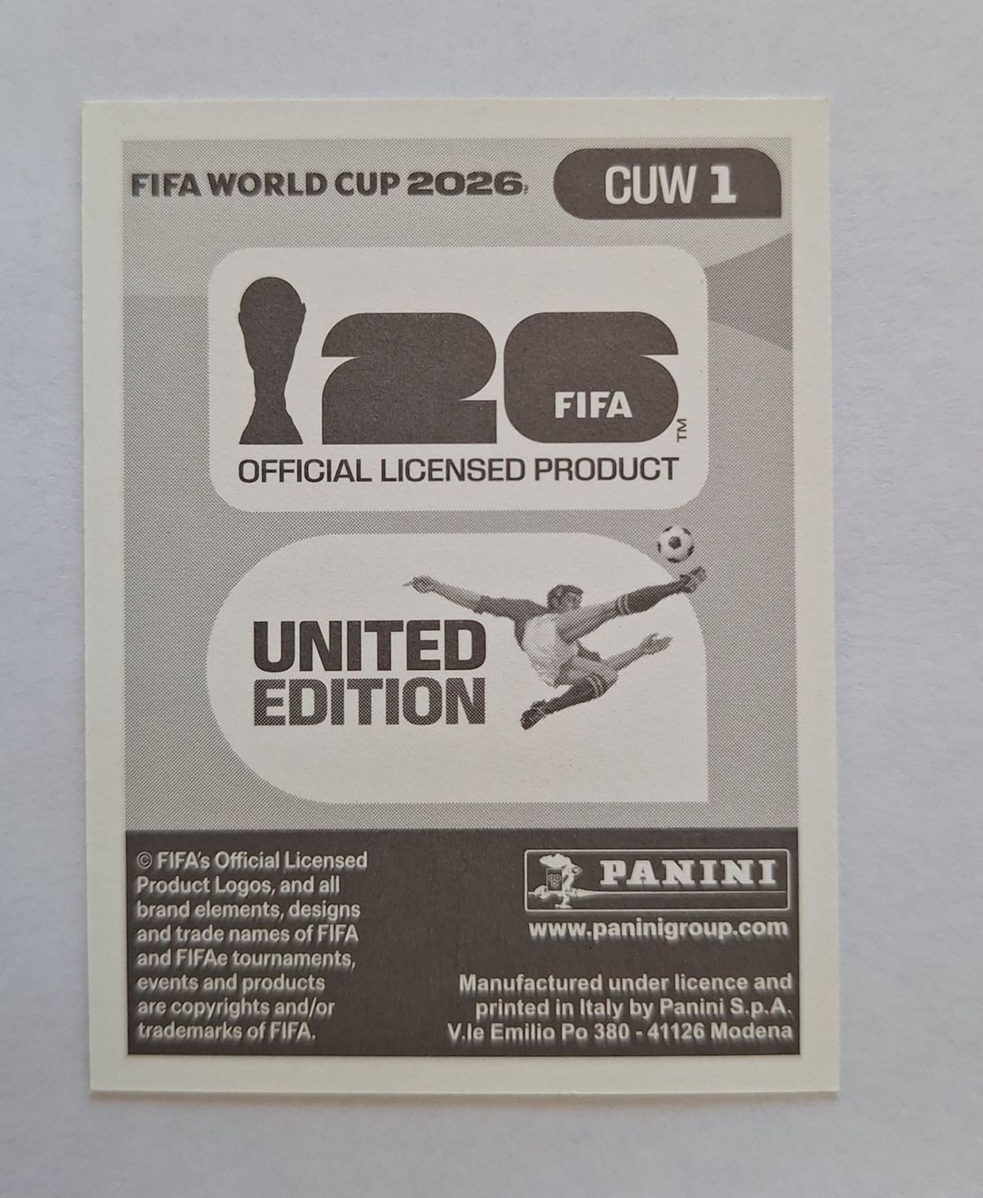 Panini Carte collezionabili: Panini CUW 1 – Nuovo (secondo la descrizione) da Romanens venduto da Crocette 1