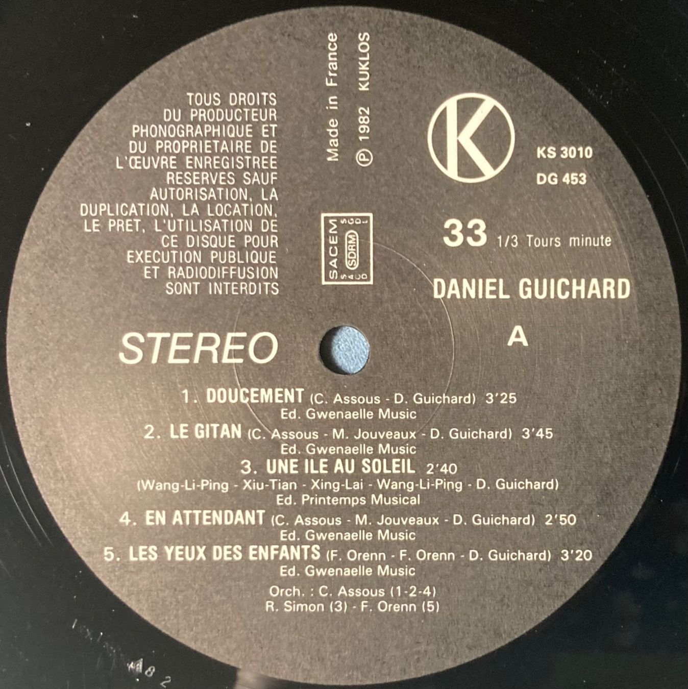 Schallplatten: DANIEL GUICHARD - LE GITAN – Gebraucht aus Poliez-Pittet von Newtown-Records 2