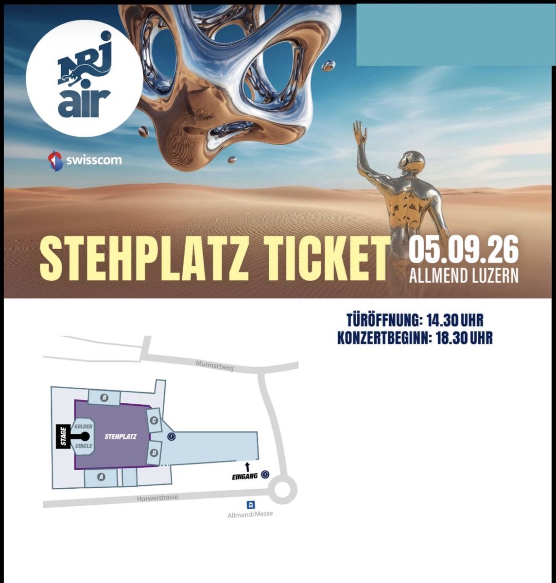Tickets: ALLMEND LUZERN SA. 05.09.2026 – Neu (gemäss Beschreibung) aus Bern von Retsina