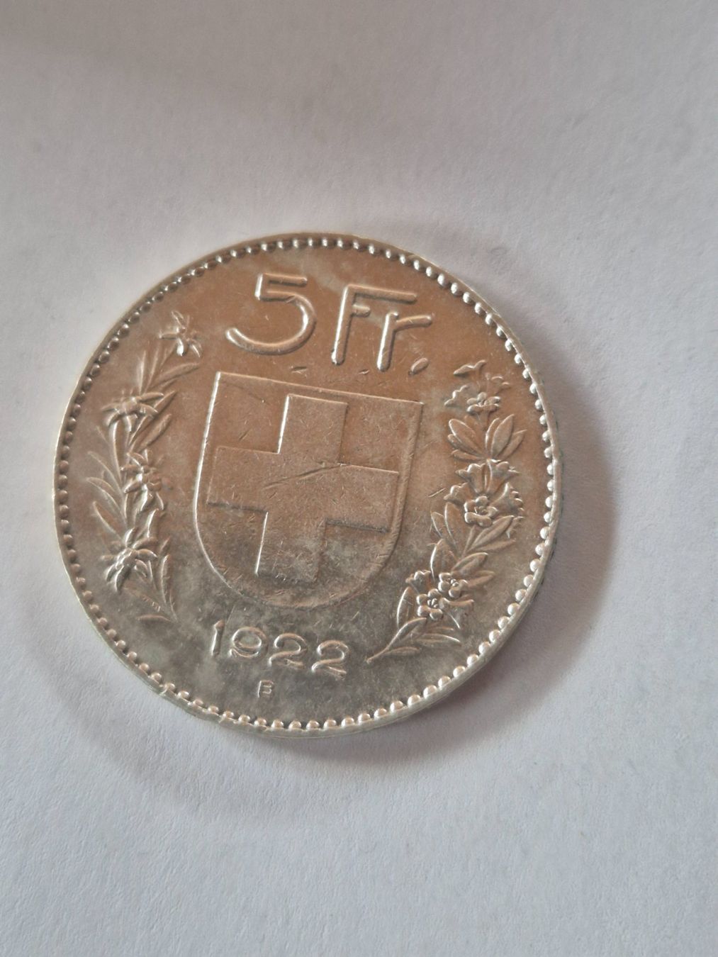 Tutti le monete: 5 Franken 1922 - Alphirte - Silber! – Usato da Mels venduto da Goldenfalcon