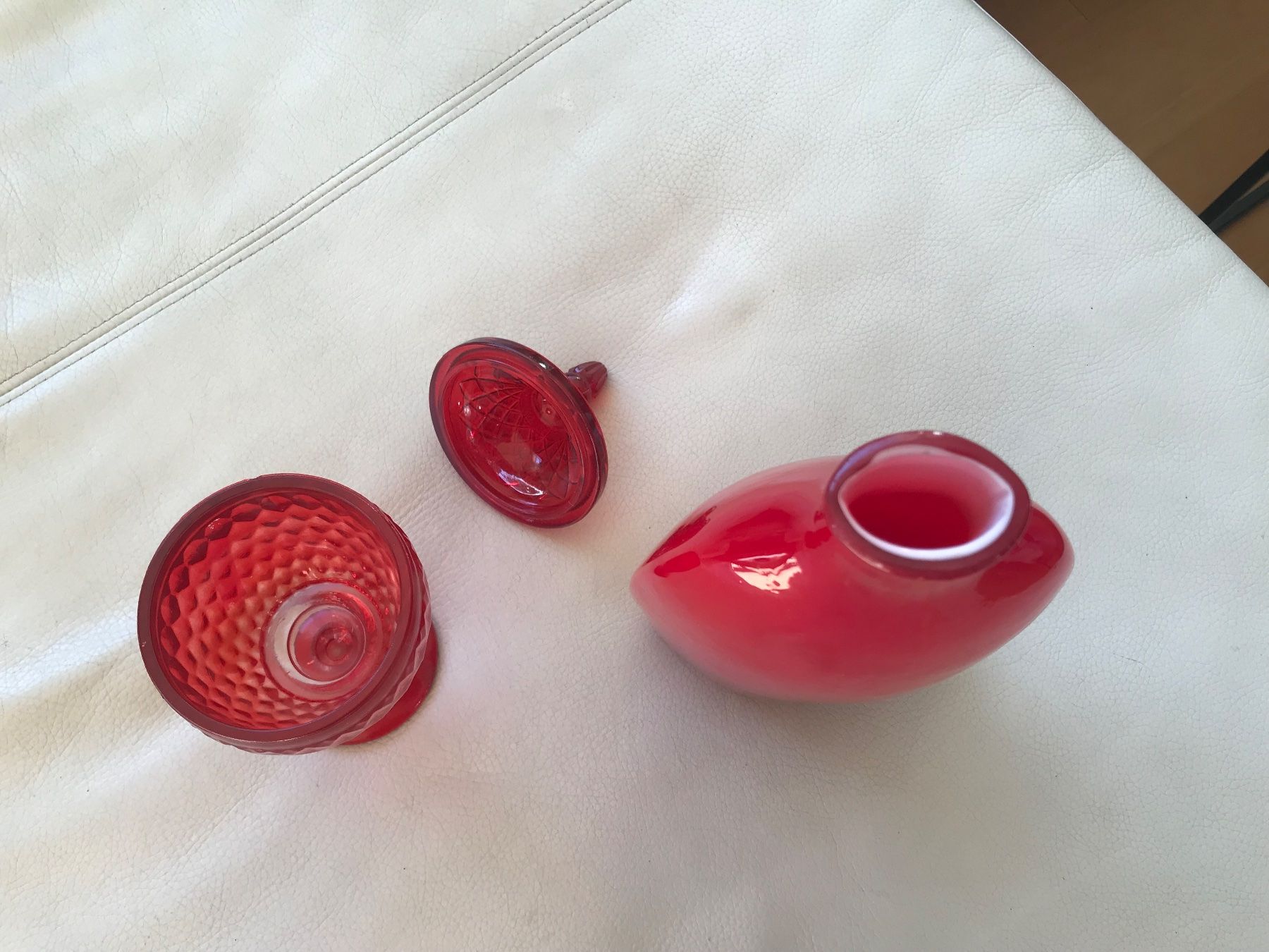 Vasi & Recipienti: Rote Deko-Vase & Bonboniere aus Glas – Usato da Hittnau venduto da Noppi 4