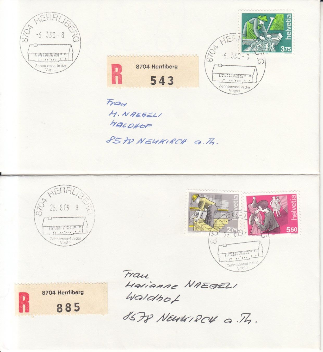 Tutti i francobolli: SBK 782 - 784 FDC Herrliberg – Usato da Bürglen TG venduto da StampGraf