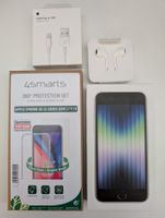 Apple iPhone SE (3. Generation), 64 GB, weiss mit Zubehör