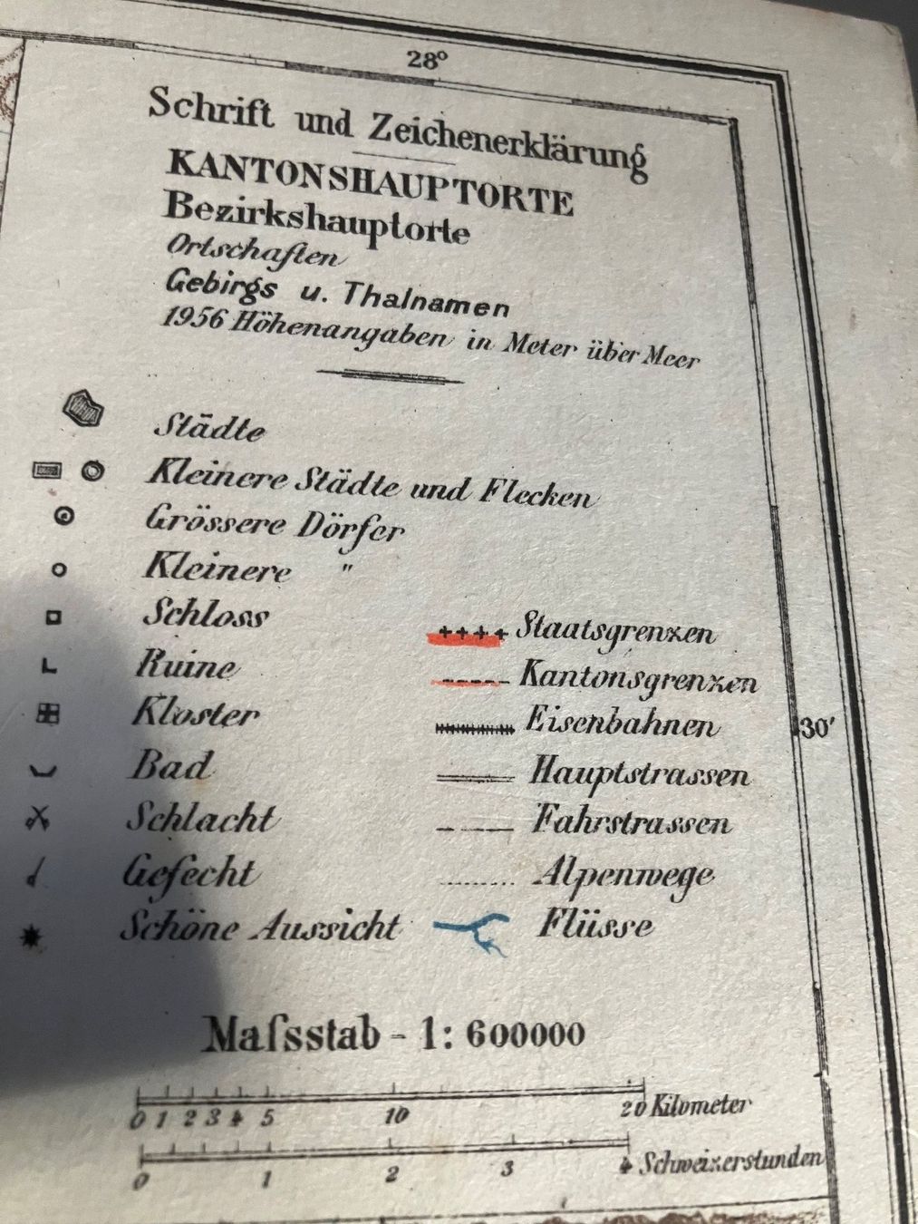 Landkarten & Atlanten: Karte der Schweiz von J.Randegger – Gebraucht aus ZUERICH von Carolus1 8
