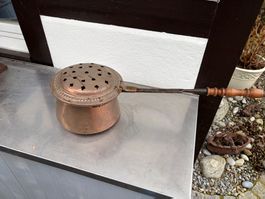 Antike Bettpfanne aus Kupfer, Top Zustand!
