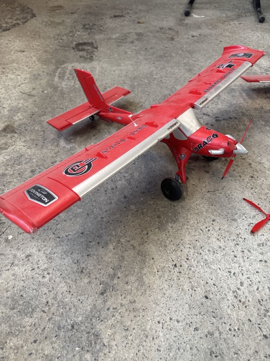 E-Flite Modellismo RC: Modellflugzeug Draco rot mit Zubehör – Difettoso da Schattenhalb venduto da rockster01 3