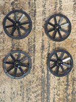 lego 4489a lot de 4 pièces Black Wheel Wagon Large 33mm D.,