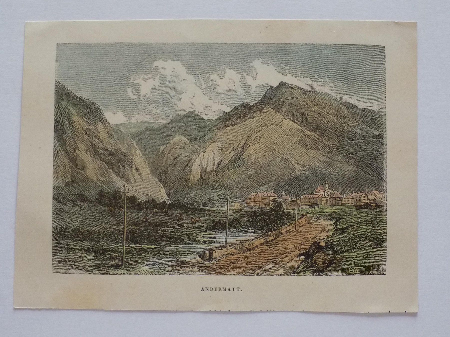 Incisioni: Andermatt koloriert – Usato da Risch venduto da Antikfee