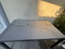 Gartentisch mit Steinplatte 160x90cm