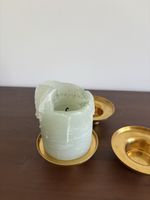 Ikea GLITTRIG gold-coloured candle holders