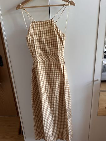Kleid von Zara Gr. S in Gelb Hellbraun