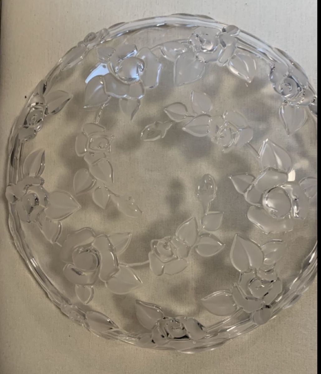 Walther Glas Piatti di portata: Walther-Glass 35cm Platter - Rose Design – Nuovo (secondo la descrizione) da Immensee venduto da Gitter 4