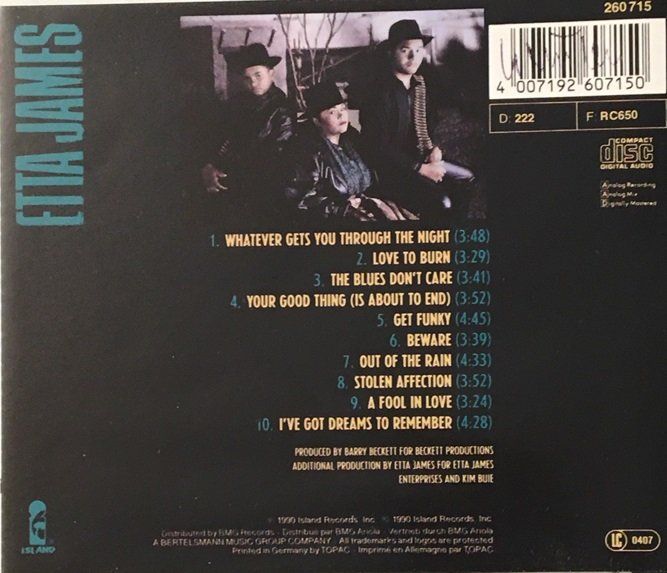 CD: Etta James - Stickin' to my guns – Usato da Grüningen venduto da azulgris 1