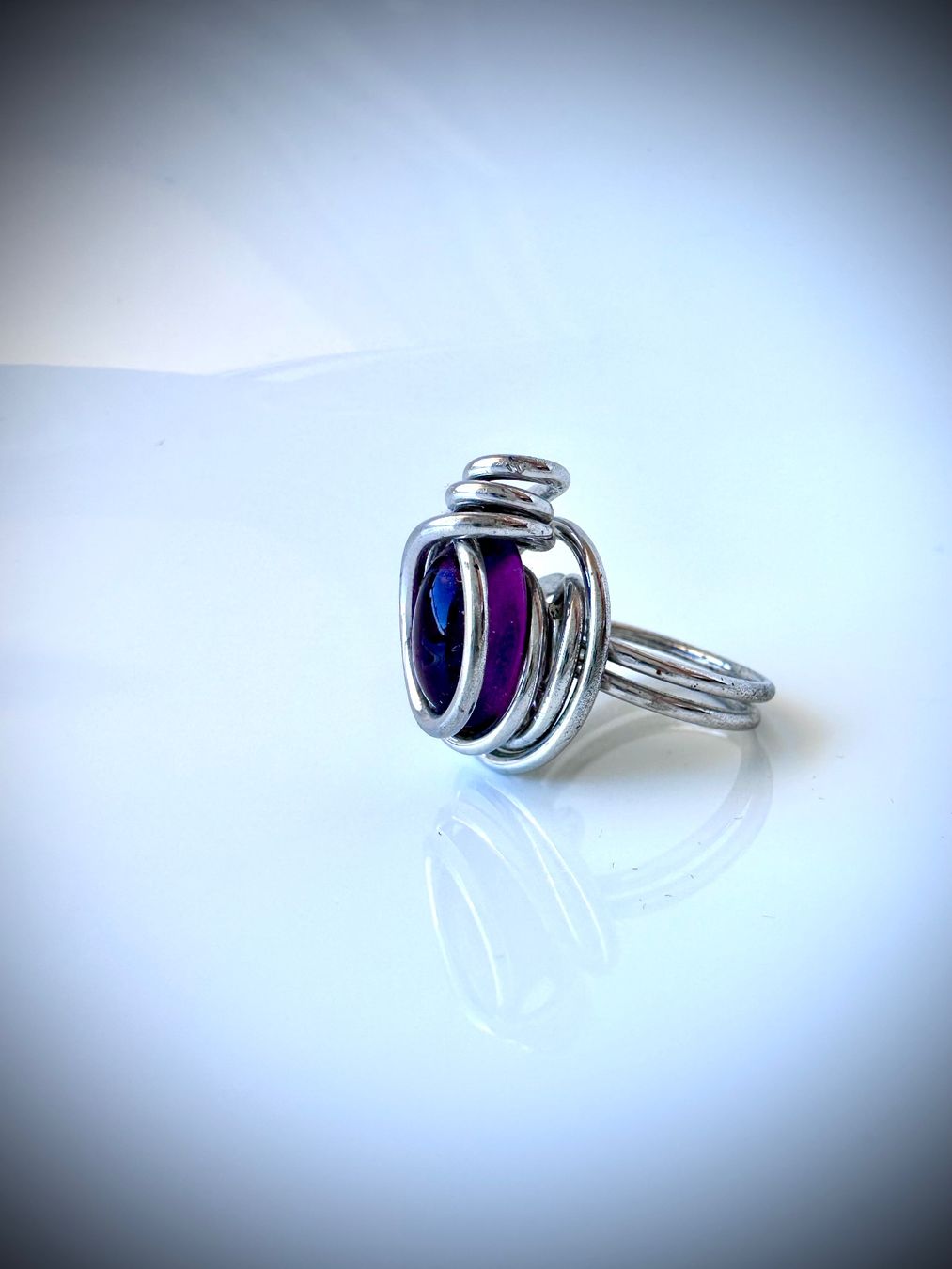 Ringe: Anello di design metallo con ametista – Gebraucht aus Agno von Saretta77 1