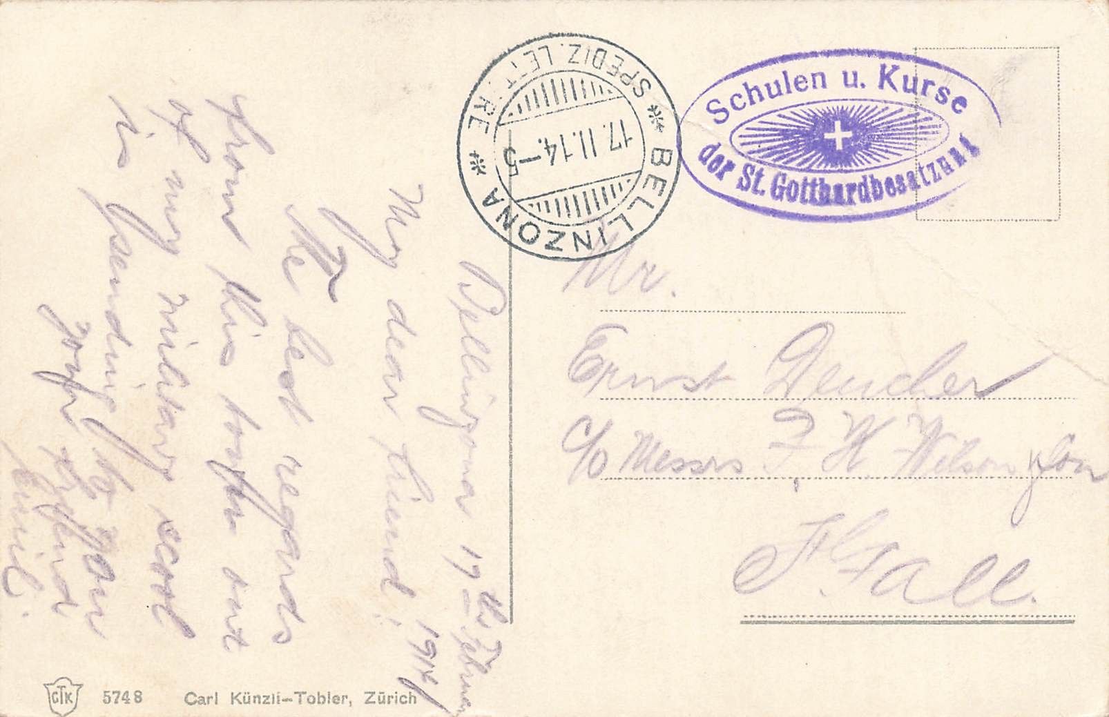 Cartoline postali: Bellinzona Bahnhof – Usato da Biasca venduto da Blenio71 1