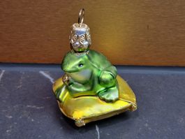 Frosch auf Kissen Christbaum Anhänger