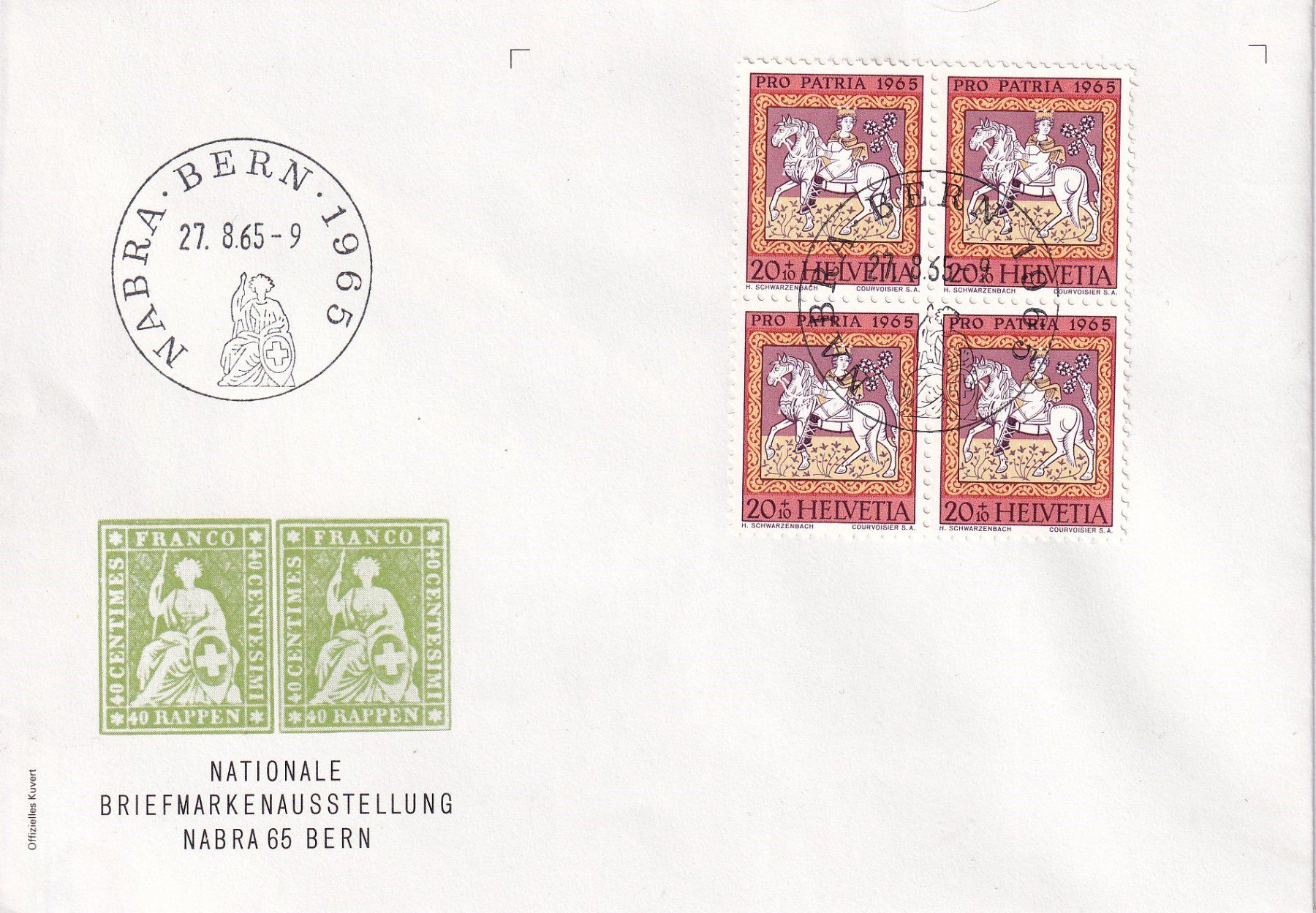 Tutti i francobolli: NABRA 1965 FDC 4er PP – Usato da Samnaun-Compatsch venduto da Muckimu