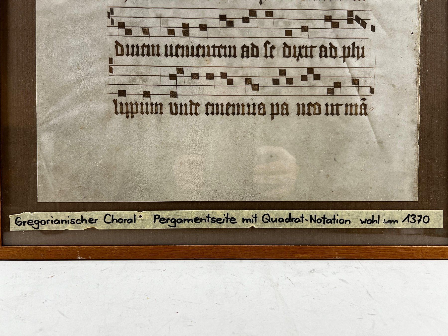 Gemälde: Pergamentseite mit Quadratnotation ca.14. Jh – Gebraucht aus Hinwil von Chnap 2