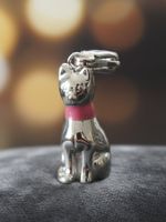 Charm Anhänger "Katze" 925er Silber (rhodiniert) - Neu