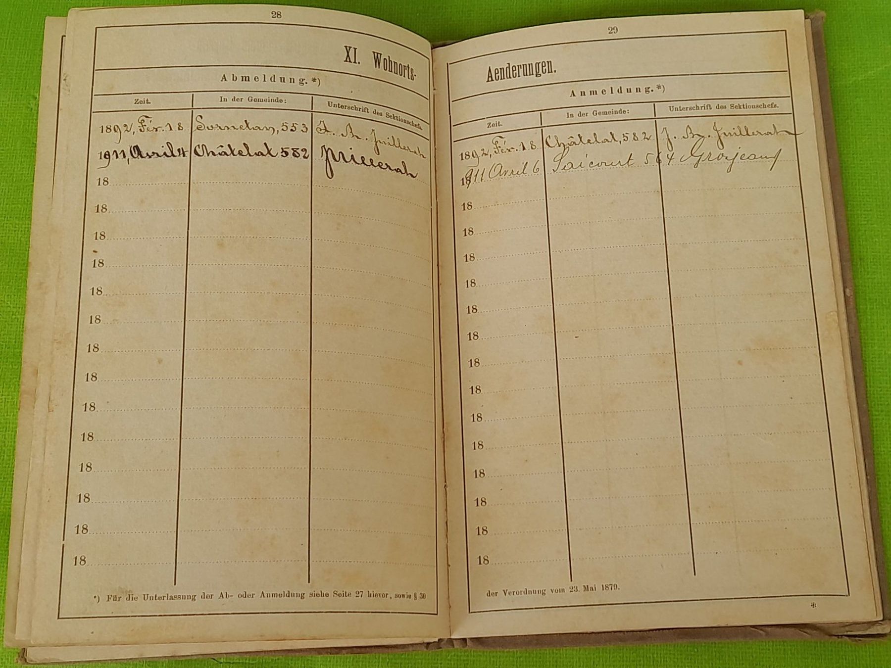 Bücher: Dienstbüchlein um 1889 – Gebraucht aus Aeschi b.Spiez von 52_wochen 7