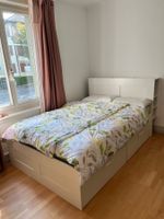 IKEA BRIMNES bed 140×200 cm + headboard, base, and 4 drawers
