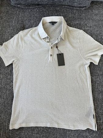 John Varvatos - Polo Shirt (Medium, Beige)