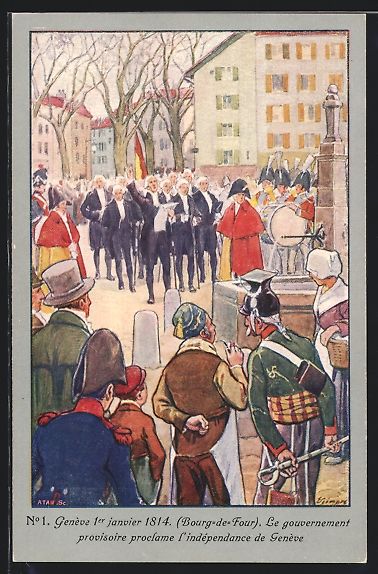 Cartoline postali: Genève, Bour-de-Four, Le gouvernement p – Usato da Berlin venduto da bartko-reher