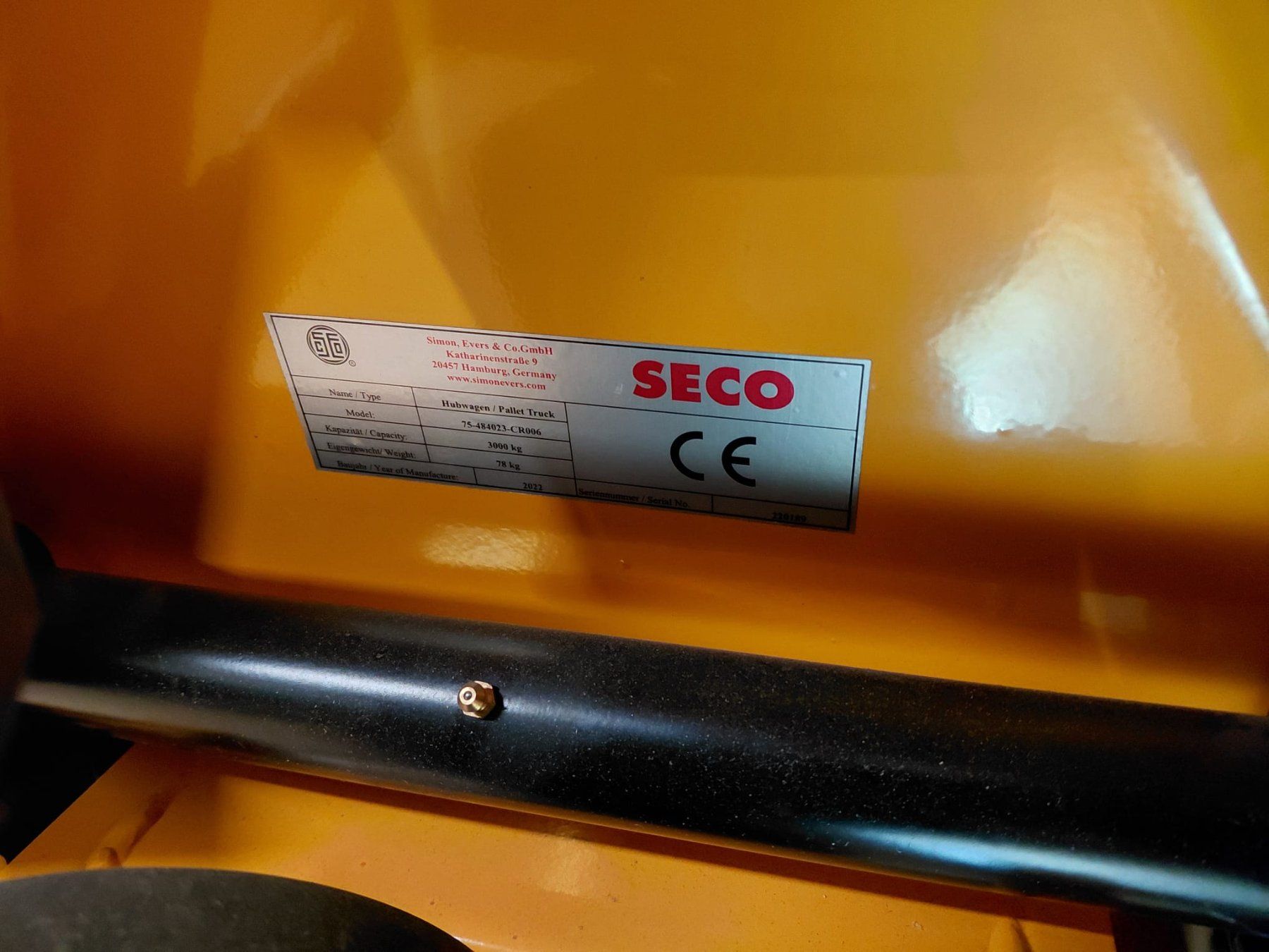 Carrelli elevatori e a forche: Hubwagen SECO, 3000 kg – Usato da Ulisbach venduto da MSH01 5