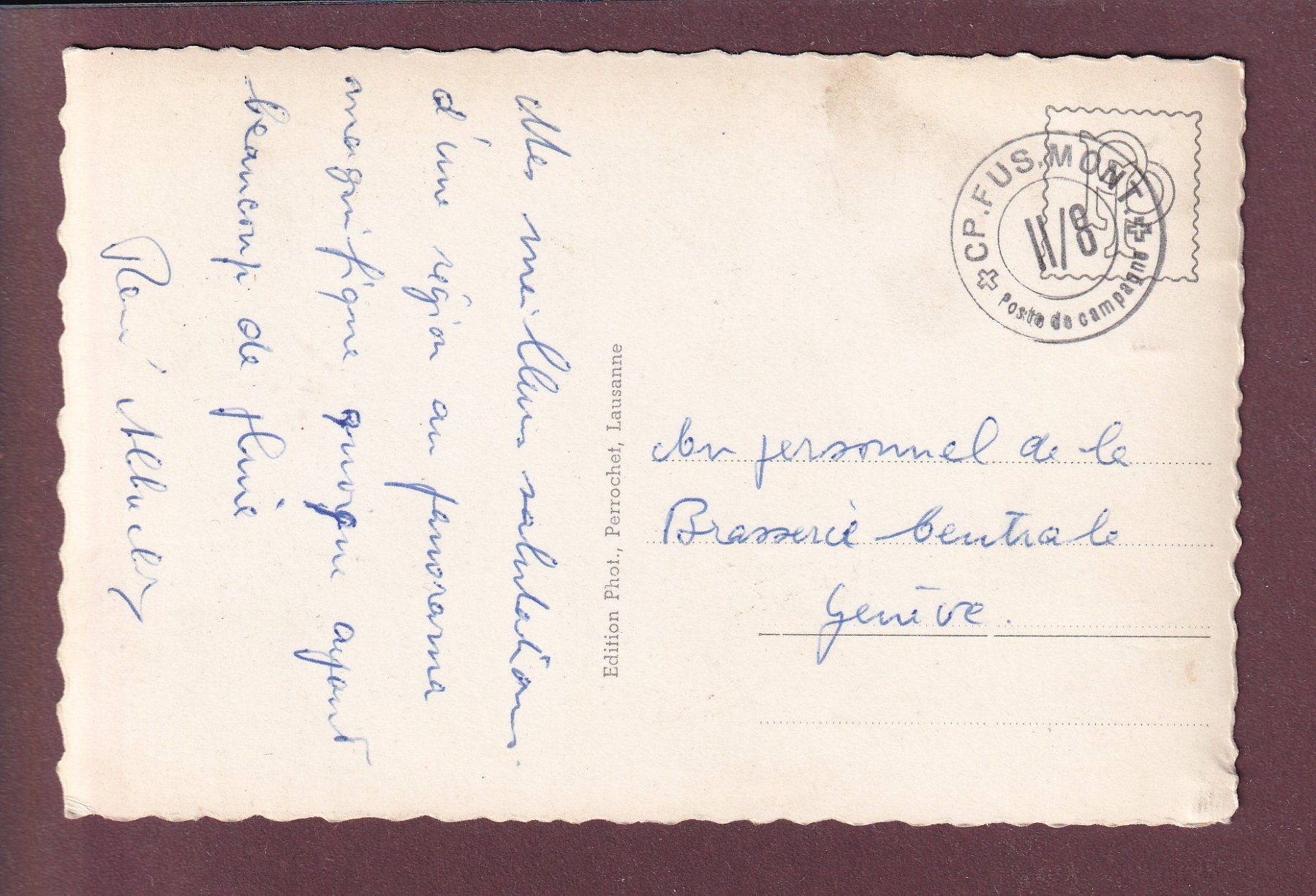 Cartoline postali: Pierre à CABOTZ - Poste de Campagne – Usato da Pully venduto da nicecards 1