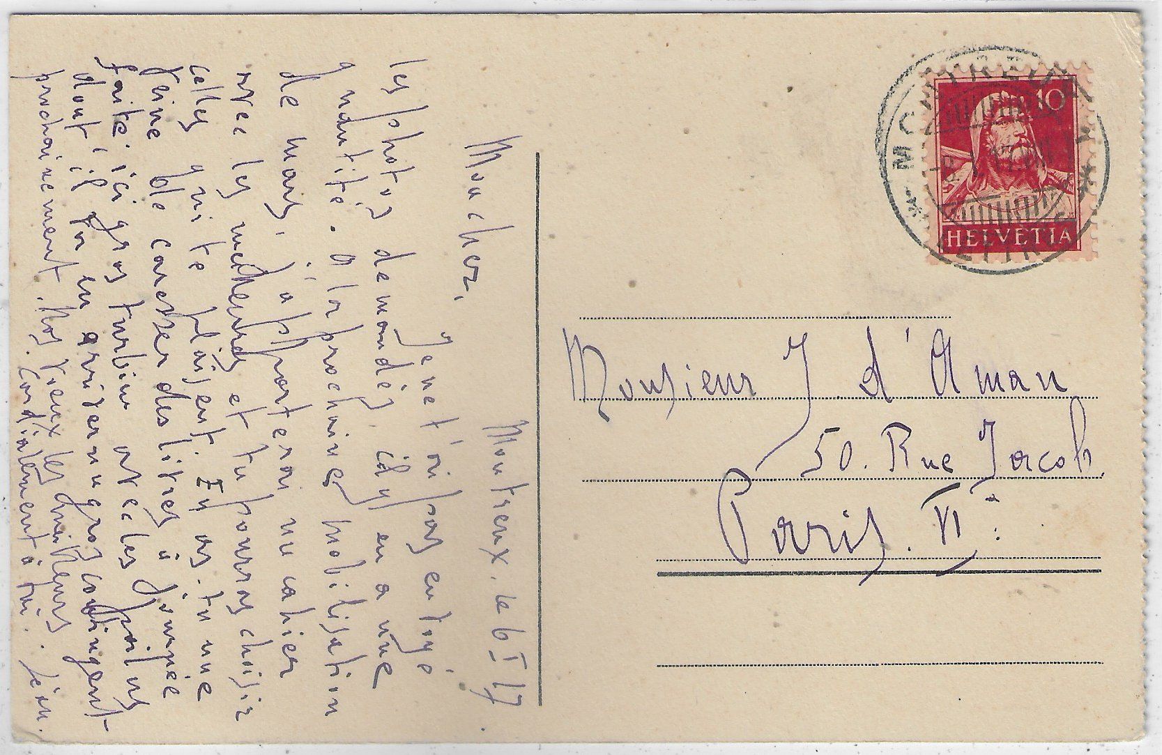 Cartoline postali: Chateau du Chatelard et les Alpes de Savoie – Usato da Ettingen venduto da Kartenplanet 1