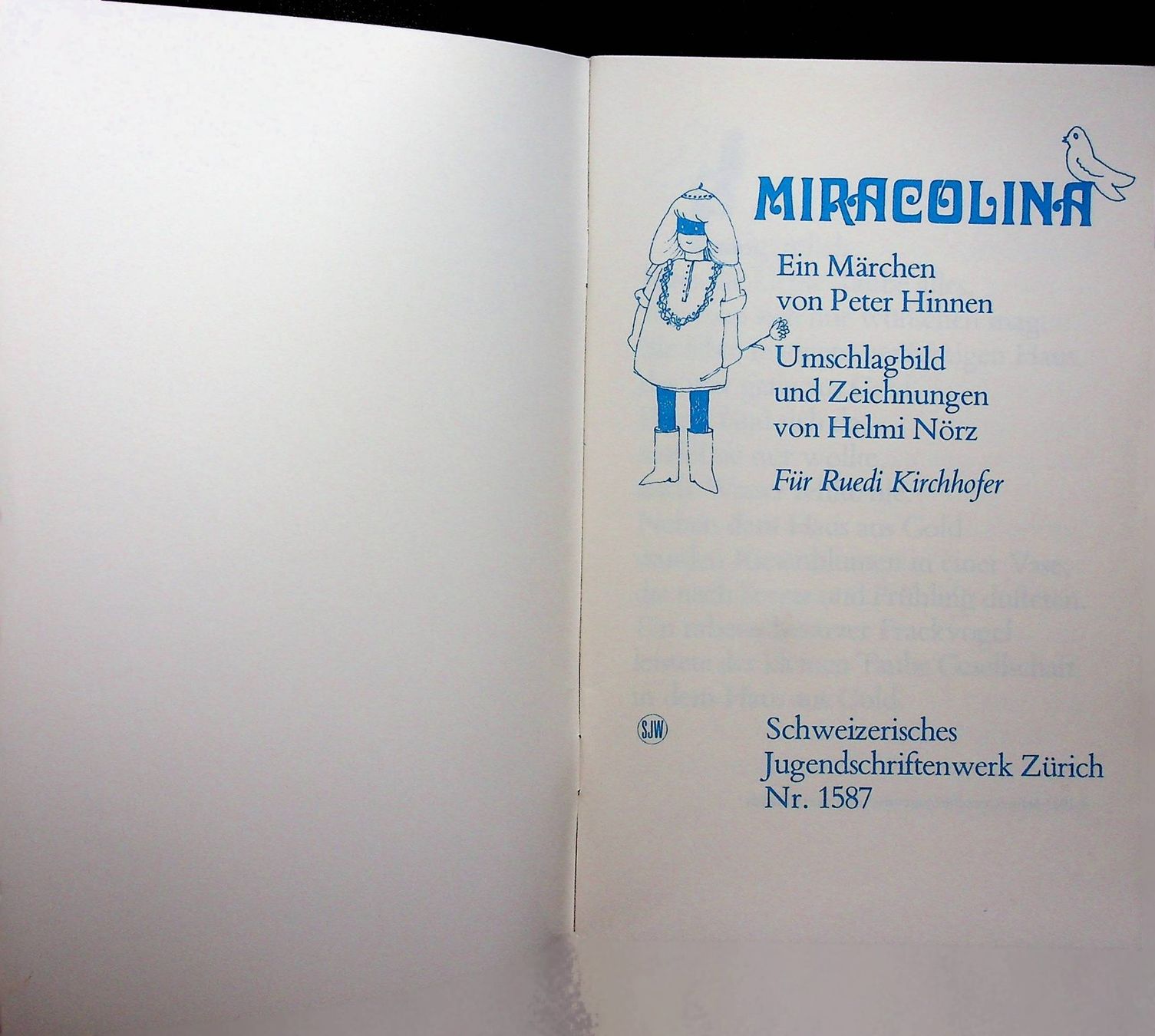 Bücher: SJW 1587 Peter Hinnen Miracolina EA 1981 – Gebraucht aus Reitnau von Zaomir 2