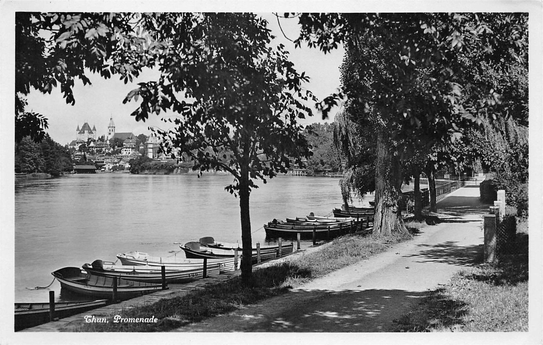 Cartoline postali: Thun, Promenade – Usato da Ottikon b.Kemptth. venduto da Neptun1974