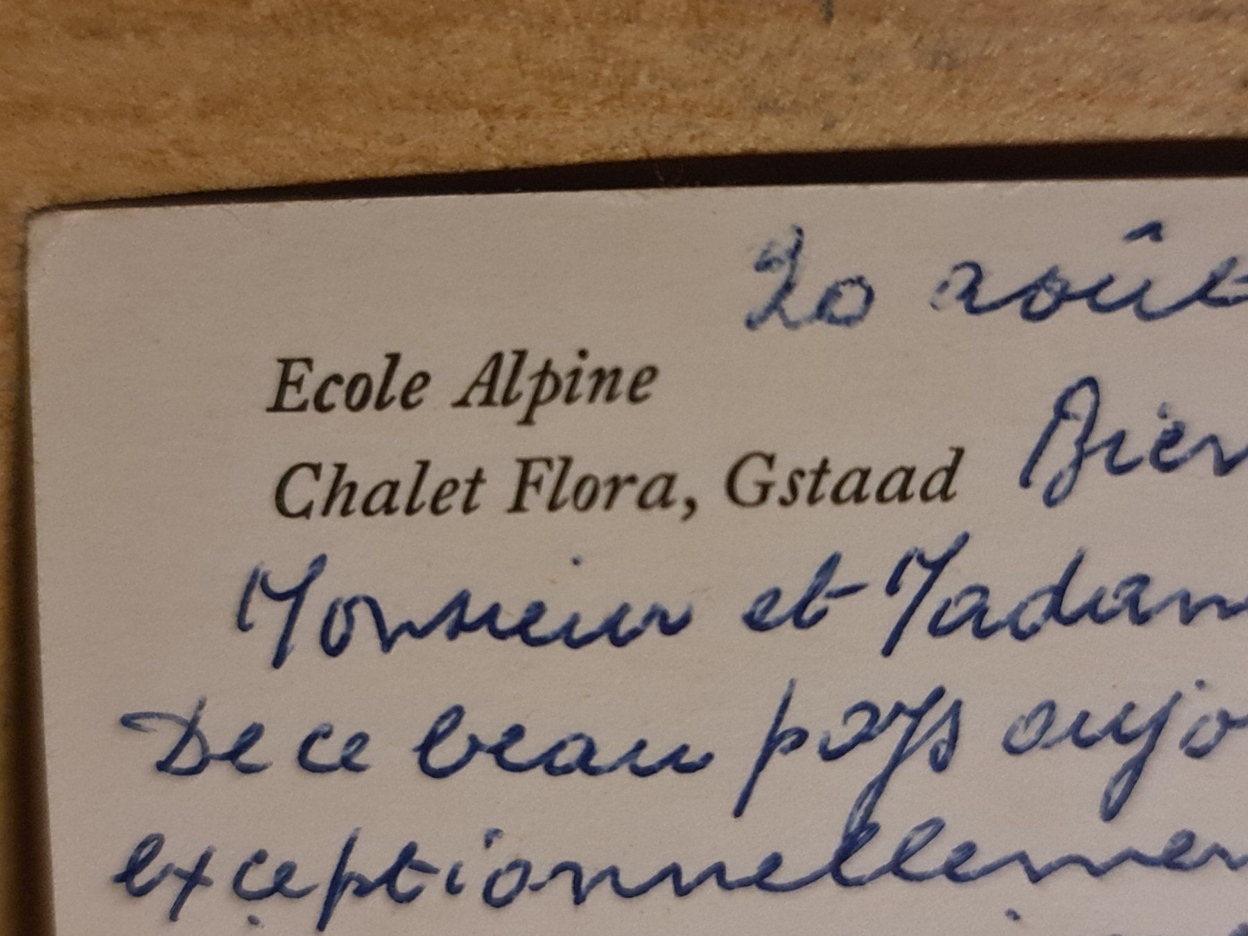 Cartoline postali: Alte Ansichtskarte Chalet Flora, Gstaad 1960 – Usato da Dintikon venduto da Vexi 2