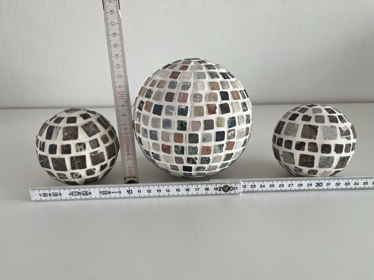 Tutte le decorazioni: 3 Stk. Deko-Kugeln / Steinmosaik – Usato da Wetzikon ZH venduto da seli03 8