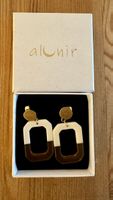 Paire de boucles d'oreilles Alunir géométriques vintage.