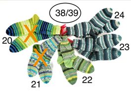 handgestrickte Wollsocken, 38/39