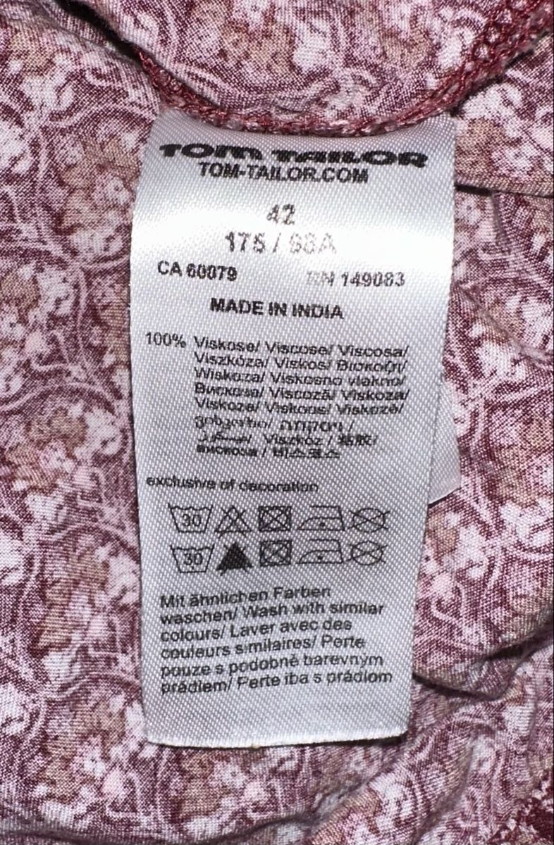 Tom Tailor Camicette: TOM TAILOR BLUSE GR. 42 – Usato da Unteraegeri venduto da MH203 8