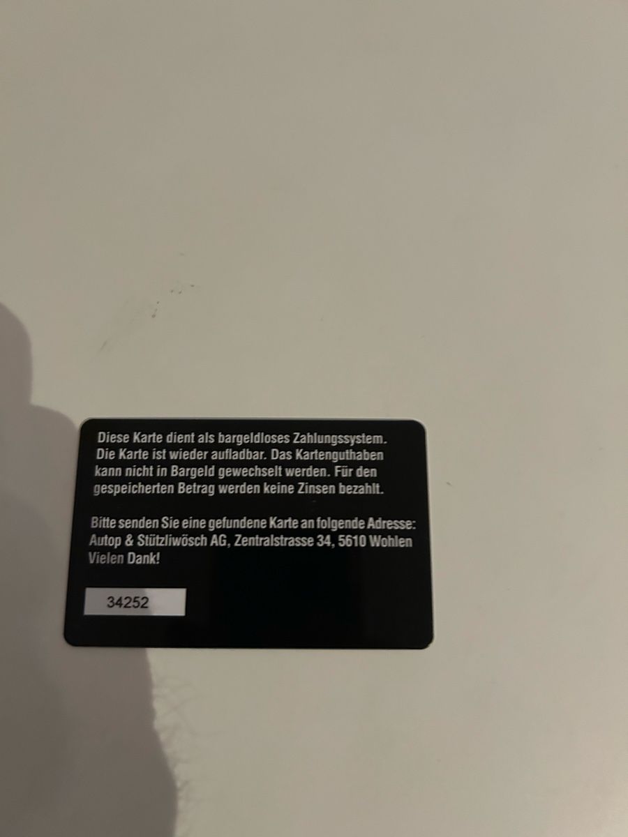 Gutscheine: Waschkarte Wert 500.00 – Neu und originalverpackt aus Kloten von baptist
