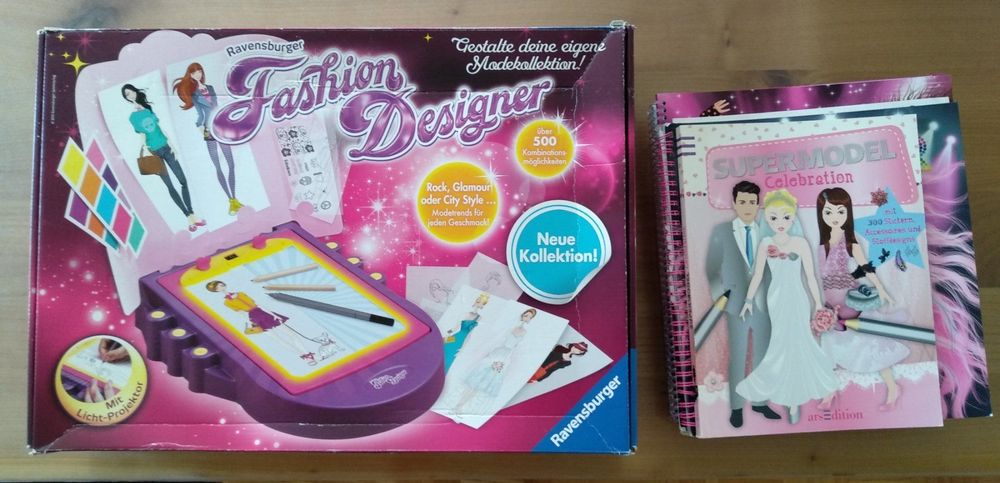 Ravensburger 20184 Fashion Designer Bookstyle Fantasy – Kreativ-Set Mit Projektor & Zubehör Für Zauberhafte Modeentwürfe Ab 6 Jahren