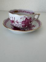 Herend Tasse mit Untertasse purpur Dekor, Artikel ist neu