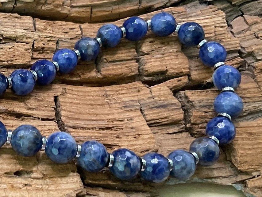 Catenine: Collier Sodalith facettiert, 8mm Kugeln – Nuovo (secondo la descrizione) da luzern venduto da Alpendorf1 1