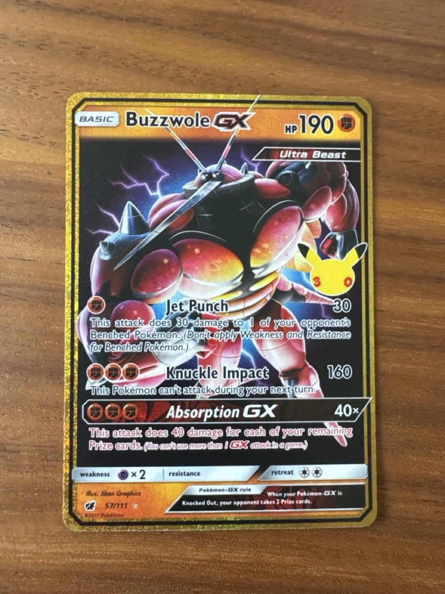 Pokémon Carte collezionabili: Buzzwole GX 57/111 EN – Nuovo (secondo la descrizione) da Erlenbach ZH venduto da CAUGHTTHEMALL